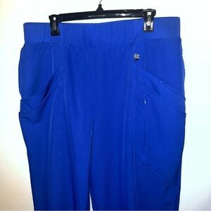 Climate Right By Cuddl Duds Women's XL Jogger Scrub Pants Metro Blue Pull On
